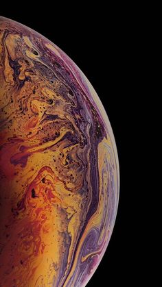 an image of the planet in space with many colors and patterns on it's surface