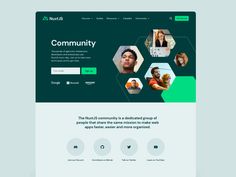 the homepage for nuxus community, which has been designed to look like he is