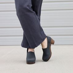 "Loving our Bridget?  We have more colors and options for you to choose from here: https://www.etsy.com/se-en/listing/804890277/swedish-wooden-clogs-for-women-sandgrens?ref=shop_home_active_5&frs=1 Limited edition clogs with 30% OFF? SIGN ME UP! https://www.etsy.com/se-en/listing/802674722/limited-edition-swedish-wooden-clogs-for?ref=shop_home_active_1&pro=1&frs=1 Oh, did I hear 50% OFF and don't mind some minor imperfections? Check out our Sandgrens Too selection: https://www.etsy.com/se-en/lis Clogs With Dresses, How To Style Clogs, How To Wear Clogs, Sandgrens Clogs, Leather Types, Clogs For Women, Clogs And Mules, Ankle Dress, Ankle Dress Pants