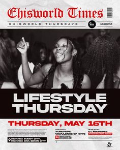 the poster for lifestyyle thursday, which features an image of a woman with