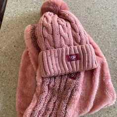 Pink - Very Soft Pink Ushanka, Hat And Scarf, Cat Accessories, Accessories Hats