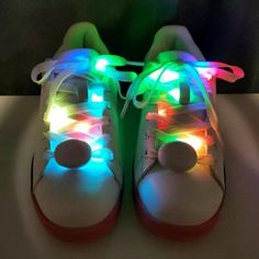 Used In Good Condition With Some Signs Of Previous Wear (Scuffs, Scratches--See Pics). I Put Brand New Batteries In These--They're Awesome!! 3 Different Modes Of Lighting Up! Let Me Know If You Have Any Questions. Sanitized And Shipped Fast From Texas--Thanks For Looking! Qupid Women's Light-Up Rainbow Pride Sneakers Used Size 6 New Batteries!! Glow In The Dark Shoes, Dark Shoes, Glow Shoes, Led Gloves, Night Run, Finger Lights, Led Shoes, Light Up Shoes, Flashing Lights