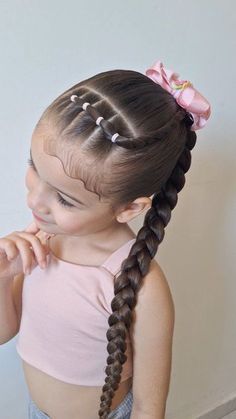 Hairstyles For My Birthday, Six Year Old Hairstyles, 4th Of July Hairstyles For Kids, Cute Hairstyles For Little Kids, First Day Of School Hairstyles For Kids, Cute Kid Hairstyle, Hairstyles For Long Hair Kids, Hairstyles For Kindergarteners, Hairstyles For School Kids