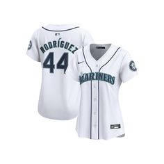 a women's seattle mariners baseball jersey with the number 44 on it, in white