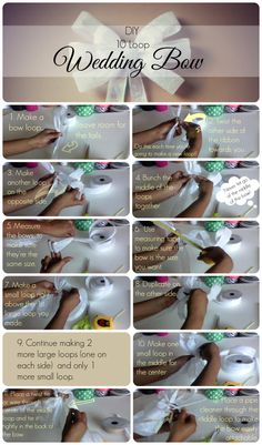 instructions for how to make a wedding bow