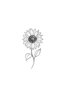 Harry Styles Tattoos Sunflower, Harry Styles Sunflower Tattoo, Be Real Tattoo, Sunflower Finger Tattoo, Simple Sunflower Tattoo Outline, Small Thigh Tattoo Women, Small Beginner Tattoos, Fineline Sunflower Tattoo, Minimalistic Sunflower Tattoo