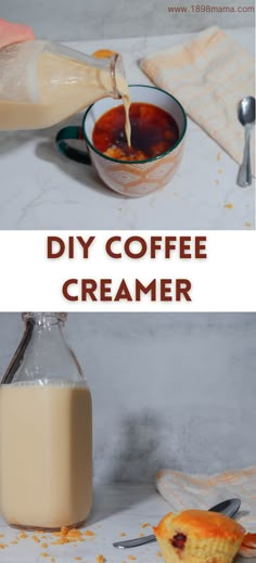 homemade coffee creamer recipe with ingredients to make it