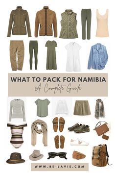 what to pack for namibia with the text, what to pack for namibia a complete guide