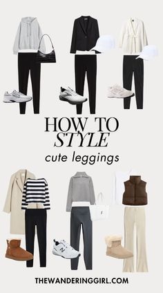 Athleisure Fall Outfit Ideas, Professional Leggings Outfit Work, Fall 2024 Outfits Leggings, Legging Outfits For Work, How To Style Leggings Winter, What To Wear With Black Leggings, How To Style Black Leggings, Leggings Outfits Fall, Cute Leggings Outfit