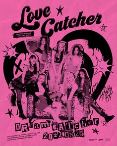 the poster for love cather's upcoming concert is shown in black and pink