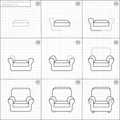 how to draw a couch step by step instructions for kids and beginners with pictures