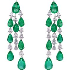 Ruchi New York - Jewels of Desire Iris Drop Earrings Diamond Chandelier Earrings, Diamond Chandelier, High Jewellery, Harry Winston, Emerald Earrings, Emerald Jewelry, Gems Jewelry, Diamond Drop Earrings, Fine Jewellery Earrings