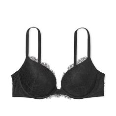 Brand New With Tags! Size 32a, Black Retail $60 New Bra, Rose Lace, Everyday Bra, Demi Bra, Black Bra, Plunge Bra, Victoria Secret Bras, Bra Lingerie, Workwear Dress