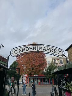 the entrance to camden market in autumn