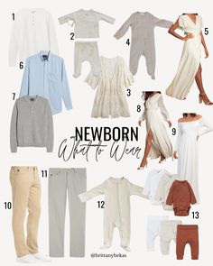 Lifestyle Newborn Style Guide, Newborn Family Pictures Outfits Studio, Parent Outfits For Newborn Photos, Lifestyle Newborn Family Outfits, What To Wear To Newborn Photo Shoot, Newborn Photos Parents Outfits, Newborn Photos Clothing, Newborn Photos At Home Outfits, Newborn Photoshoot With Parents Outfit