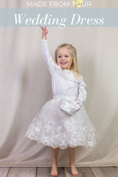 Pass on your wedding dress to your daughter in an outfit she'll love! Newborn Photo Outfits, Answering Questions, Unique Dress