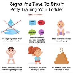 signs that say it's time to start poty training your toddler