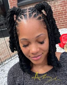 Loc Knots On Short Locs, Knot Twist Hairstyles, Loc Extensions Styles For Women, Retwist Ponytail, Two Strand Twist Updo Locs, Barely Twist Locs, Crown Locs Styles, Two Strand Locs Hairstyles For Women, Two Strand Twist On Short Locs