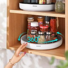 360° Rotating Storage Rack Multifunctional Seasoning Organizer Shelf Rotating Spice Rack, Spice Rack Organiser, Spice Bottles, Kitchen Storage Rack, Make It Easy, Small Bottles, Lazy Susan, Kitchen Rack