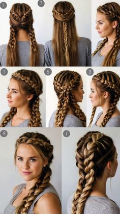 Stylish how to do viking braids hairstyles for Viking Braids Tutorial 💇 Viking Braids Tutorial, Easy Viking Hair, Braids Tutorial, Hair Styels, Hairstyle Examples