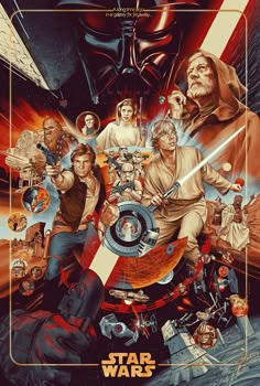 the poster for star wars, which features characters from all over the world and in various poses