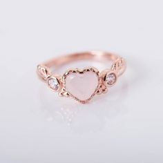 Worldwide+Shipping!+US+5-8+Sweetheat+rings.++Silver+925 Cute Rose Gold Jewelry For Anniversary, Cute Rose Gold Sterling Silver Jewelry, Trendy Heart-shaped Promise Ring Jewelry, Cute Open Ring For Promise, Cute Rose Gold Wedding Rings, Cute Round Jewelry For Wedding, Cute Wedding Jewelry With Round Shape, Cute Round Wedding Jewelry, Heart-shaped Gold Crystal Promise Ring