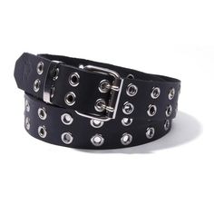 This belt is meticulously designed to provide a perfect balance of durability, versatility, and rugged charm, making it a must-have accessory that will effortlessly elevate your wardrobe for years to come. The standout feature of this belt is the two rows of chrome grommets that adorn its length. Each grommet is carefully placed to create a stylish and edgy aesthetic, adding a touch of rebellion to your attire. The gleaming chrome finish of the grommets enhances their visual appeal, catching the Honey Outfits, Belt Png, Belt Aesthetic, Belts Aesthetic, 80s Belt, Alt Accessories, Grommet Belt, Wide Leather Belt, Belt Leather