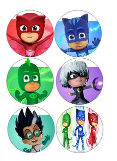 the pj masks are all in different colors