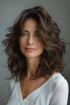 2023 Haircuts, Sleek Hairstyles, Shoulder Length Hair, Elegant Hairstyles, Long Hair Cuts, Great Hair, Thick Hair, Layered Hair