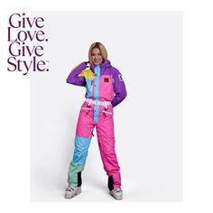 in stock Down Suit, So Fetch, Ski Suit, Hip Hop Outfits, Ski Suits, Snow Jacket, Snow Suit, Fashion Inspiration, Pink Purple