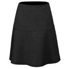 This minimalist short skirt features an adjusted cut on the hips and a flared yoke down to the hem. To wear with the associated jacket: an ensemble that is suitable for professional or semi-formal occasions, for a polished look and a refined style. Main material: 55% Polyester, 45% Wool. Lining: 95% Polyester, 5% Elastane.  Washing temperature 30° maximum in delicate cycle. Low ironing temperature / bleaching prohibited. Do not tumble dry. Medium Skirt, Fitted Flared Wool Skirt, Yoke Skirt, Black Fitted Wool Skirt, Black Wool Lined Skirt, Black Cotton Knee-length Skirt, Knee-length Black Gathered Skirt, Office Skirt, Technology Fashion