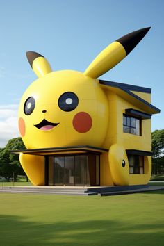 A family home shaped like and inspired by pikachu Pokemon House, Pokemon Room, Gengar Pokemon, Christmas Presents For Kids, Apple Iphone Wallpaper Hd, Cool Fidget Toys, Toy Cars For Kids, Discovery Kids, Free Stuff By Mail