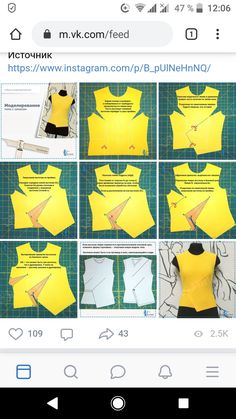 the instructions for how to make an origami shirt with paper and scissors on it