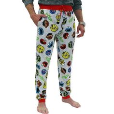 The only thing better than nomming cookies is doing it while relaxing in these awesome men's Sesame Street jogger pajama pants! These lounge pants feature an elastic waist, double stitched hems, and graphics of your favorite Sesame Street characters: Big Bird, Oscar the Grouch, Bert, Ernie, Grover, and Cookie Monster! These mens pajama bottoms are great for sleeping or lounging after a long day at work. Feel like a kid again every time you put on these fun cotton lounge pants! Size: XXL.  Color: Bert Ernie, Mens Pyjama Bottoms, Elmo Cookies, Mens Pajama, Elmo And Cookie Monster, Sesame Street Characters, Oscar The Grouch, Pajama Pant, Big Bird