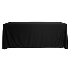 Scuba 90x132 Rectangular Oblong Tablecloth - Black 120 Round Tablecloth, White Spandex, Oblong Tablecloth, Flower Panels, Event Table, Scuba Fabric, Crystal Decor, Rectangular Table, Chair Covers