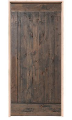 the door is made out of wood and has two panels that are attached to each other