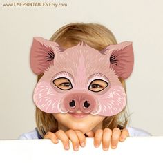 Pig Mask PDF File Ready to Print Cut and Enjoy! If you need this mask in another color, feel free to contact us. This item Include: * PDF files ready for printing and instructions for making the mask. * JPG files ready for printing and instructions for making the mask. Features: * Large eye holes for wearing comfort. * Paper Format A4: 21 x 29,7 cm / 8,5 x 11 in * PDF High Resolution (300 dpi). * JPG High Resolution (300 dpi). ** This is digital download, no physical items will be shipped ** Dow Nativity Animals, Printable Animal Masks, Pig Mask, Mask Printable, 3 Little Pigs, Book Character Day, Halloween Costume Funny, Pig Costumes, Animals Party