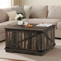 Laurel Foundry Modern Farmhouse Vihaan Farmhouse Lift Top Coffee Table 2 Way with Storage for Living Room & Reviews - Wayfair Canada