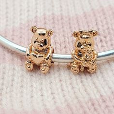 Rose Gold Boy Bear Holding A Heart Charm Or Rose Gold Girl Bear Holding Baby Bear Charm Fits Pandora, Chamilia And European Style Charm Bracelets Not Made By Pandora Teen Earrings, Holding A Heart, Dainty Chain Necklace, Swarovski Crystal Rings, Diamond Heart Ring, Gold Girl, Stone Dangle Earrings, Witch Jewelry, Holding Baby