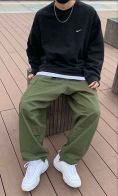 #mensfashion #mensstyle #menswear #fashionformen #mensoutfit #mensaccessories #mensclothing #mensstyleguide #mensfashiontips #mensfashioninspiration #mensstreetstyle #mensfashiontrends #mensfashionblogger #mensfashionista #mensfashiondaily Green Cargo Pants Outfit, Cargo Pants Outfit Men, Pants Outfit Men, Style Outfits Men, Mens Trendy Outfits, Street Style Outfits Men, Fall Outfits Men, Men Stylish Dress