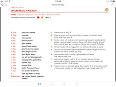 an open - ended chicken recipe is shown on the webpage, and it appears to be in english