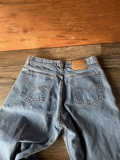 VTG LEVI'S Women's Classic Relaxed Tapered Denim Blue Jeans Size M 14 32x30 C23. Levi's Faded Denim Bottoms, Faded Levi's Denim Bottoms, Levi's Vintage Light Wash Jeans, Denim Blue Jeans, Levis Women, Mens Denim Short, Vintage Levis, Fashion Killa, Vintage Jeans