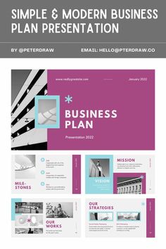 the simple and modern business plan presentation