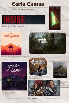 Inside, Oxenfree, Firewarch, Edith Finch, Gone Home, The Vanishing of Ethan Carter, Dear Esther, Tell Me Why Nintendo Switch Oled Games, Games To Stream, Nintendo Switch Adventure Games, Horror Game Recommendations, Video Games Recommendations, Video Games To Play, Best Switch Games, Best Nintendo Switch Games