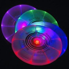 LED Light Up Glowing Frisbees - Multi Color 3 Pcs Per Pack - Party Glowz Frisbee Games, Nite Ize, Frisbee Disc, Flying Disc, Color Spectrum, Backyard Fun, Disc Golf, Neon Colors, Led Color