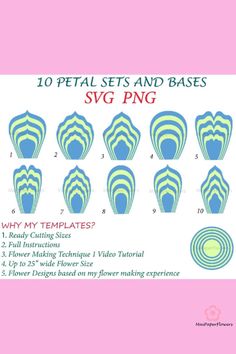 10 petal sets and bases for svg