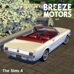 an old car is parked in front of a bush with the words breeze motors on it