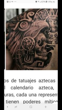 the back of a man's arm with tattoos on it and an image of a skull