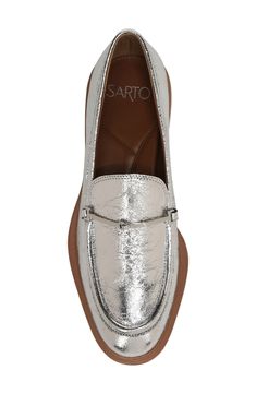 Silver Loafers Outfit, Silver Loafers, Loafers Outfit, Franco Sarto, Casual Chic Outfit, The Vamps, Loafers For Women, On Shoes, Leather Working