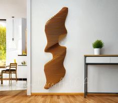 Transform Your Vertical Space with Parametric Wall Art: Elegant 3D Acoustic Panels and Large Wall Hangings for Stylish Living Room Decorations. Crafted from Premium PVC or MDF Wood, these Vertical Wall Sculptures Offer Natural Warmth and Easy Installation **You can also install it Horizontally Thickness varies to create a perfect 3D look. These wall hangings are perfect to make an acoustic modern space. <> High-Quality Premium MDF Wood Or White PVC <> Raw-Unpainted Wood Light Brown Wood Dark Bro Parametric Wall Art, Parametric Wall, Wall Art Vertical, Wood Charcoal, Living Room Decorations, Faux Tree, Stylish Living Room, 3d Wall Art, Wood Light